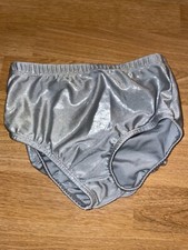 Girls Size 8-10 Block Gray Silver Shorts Leotard Bottoms Gymnastics