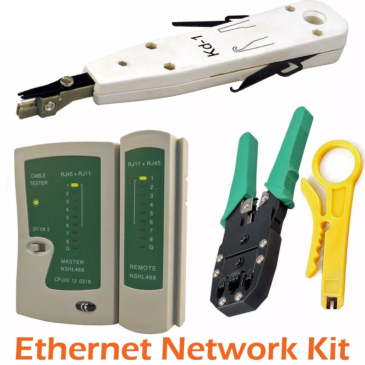 Ethernet Network Kit RJ45 RJ11 Cat5e LAN Cable Tester Cutter