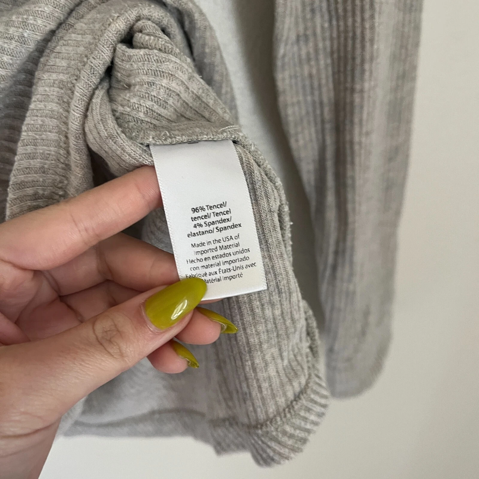 beyond-yoga your line side-button oatmeal heather shirt