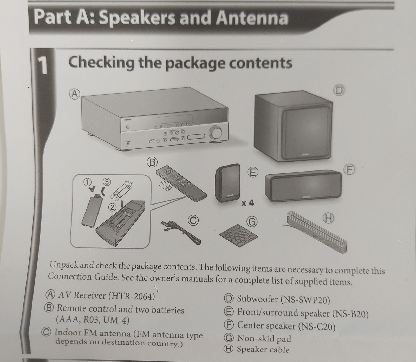 YAMAHA YHT196 home Theater Package CS CA7 eBay