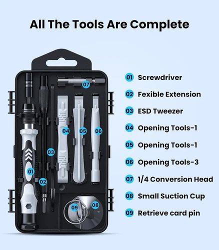 115 in 1 Präzisions Schraubendreher Set Reparatur Werkzeug Kit für Laptop Computer PC Telefon - Bild 4 von 17