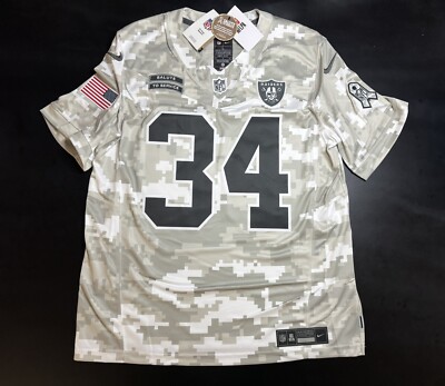 Large Bo Jackson #34 Salute To Service Arctic Camo Jersey Las - Main Image