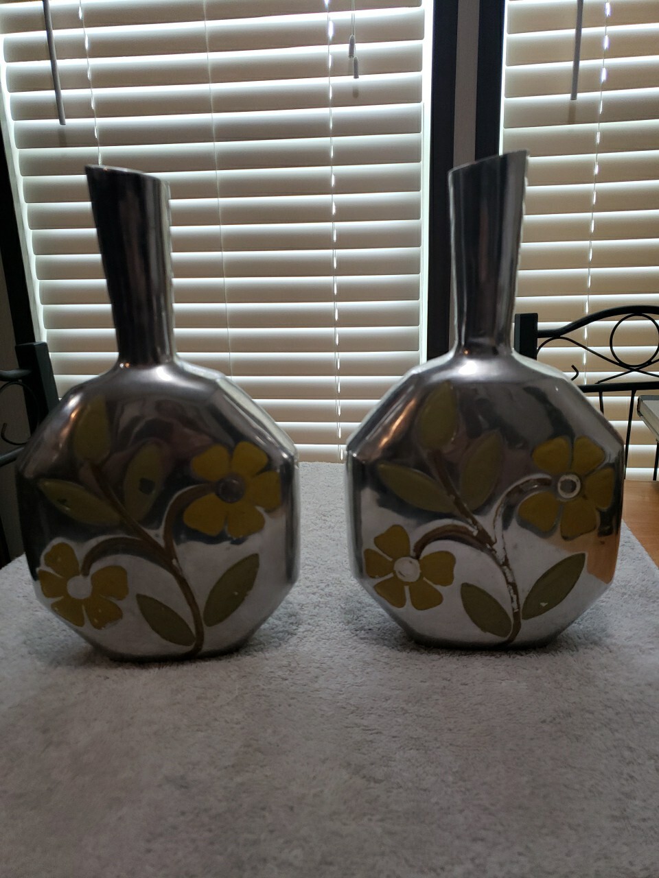 Set Decorative Aluminum Vases Made In India 11.5