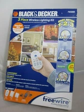 Black & Decker 5 Piece Wireless Indoor Outdoor Lighting Kit FW3000 freewire 
