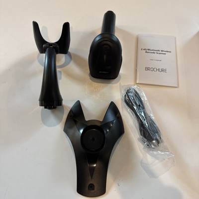 Alacrity 2D/1D Wireless Barcode Scanner   3-in-1 with Stand & USB Receiver