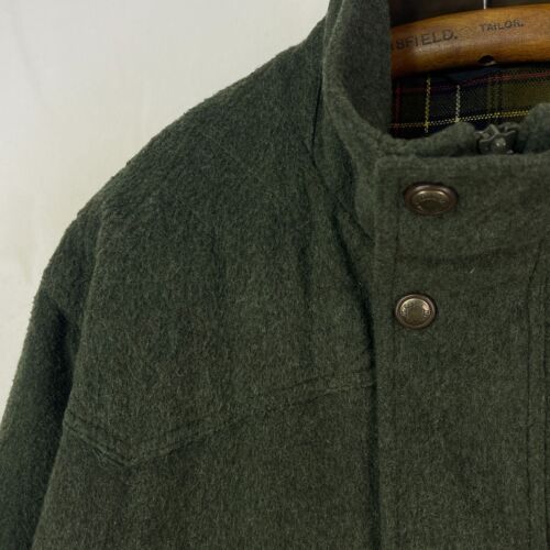Laksen Wool Coat Mens Medium Green Felt Loden Tweed Shooting Field Jacket - Picture 9 of 17