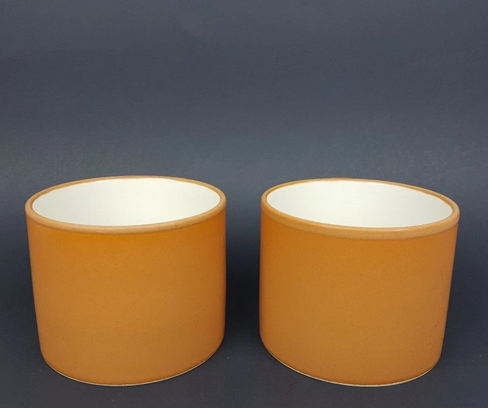 Set of 4 Williams Sonoma Ranch Flat Coffee Cup 2.75" Mugs Modern Farm Fall Japan - Image 3 of 4