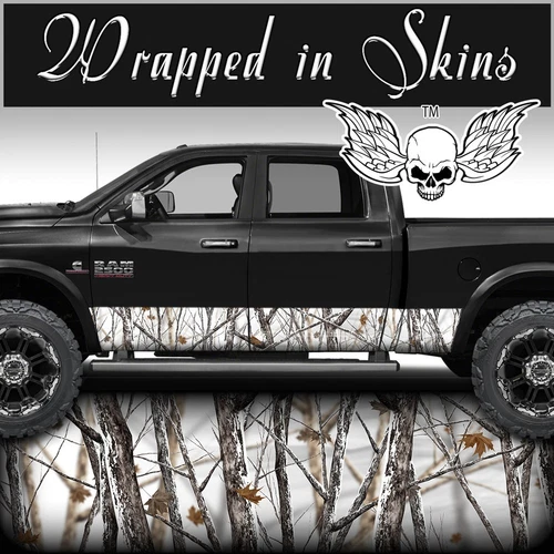 Snow Camo Rocker Panel Graphics Decal Wrap Truck SUV Camouflage SNOWSTORM