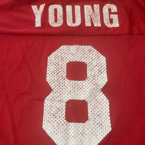 Steve Young San Francisco 49ers jersey mens size 48 Champion red vtg - Picture 2 of 10