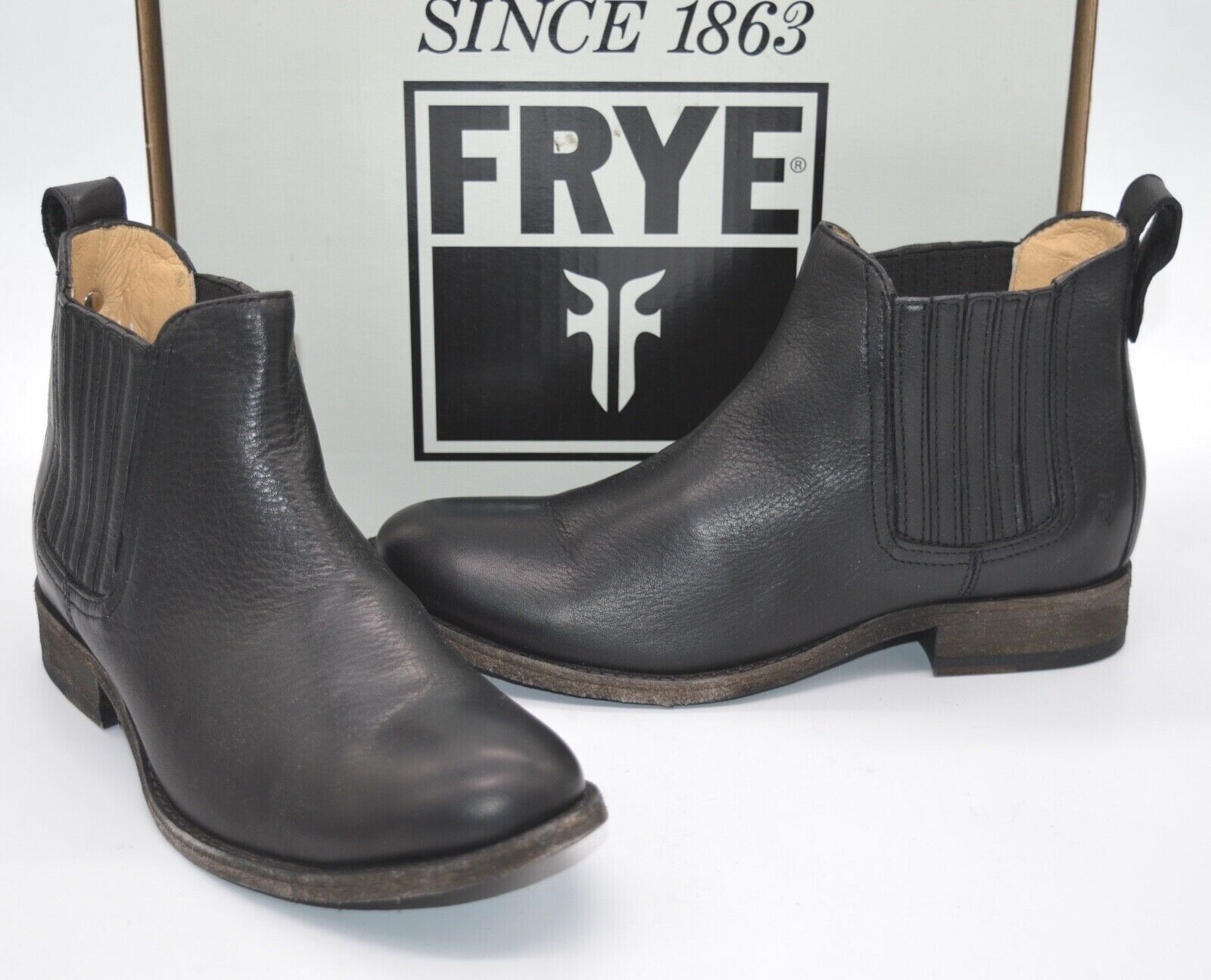 frye black leather booties