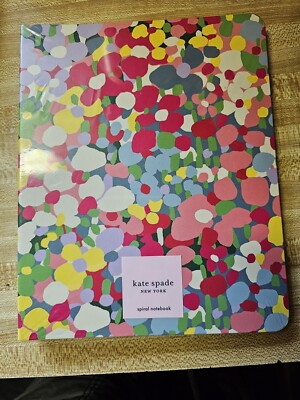 New Kate Spade Floral Dot Concealed Multicolor Spiral Notebook 112 Lined Pages