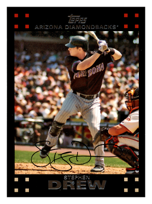 2007 Topps Stephen Drew Arizona Diamondbacks #285 Centered Mint | eBay