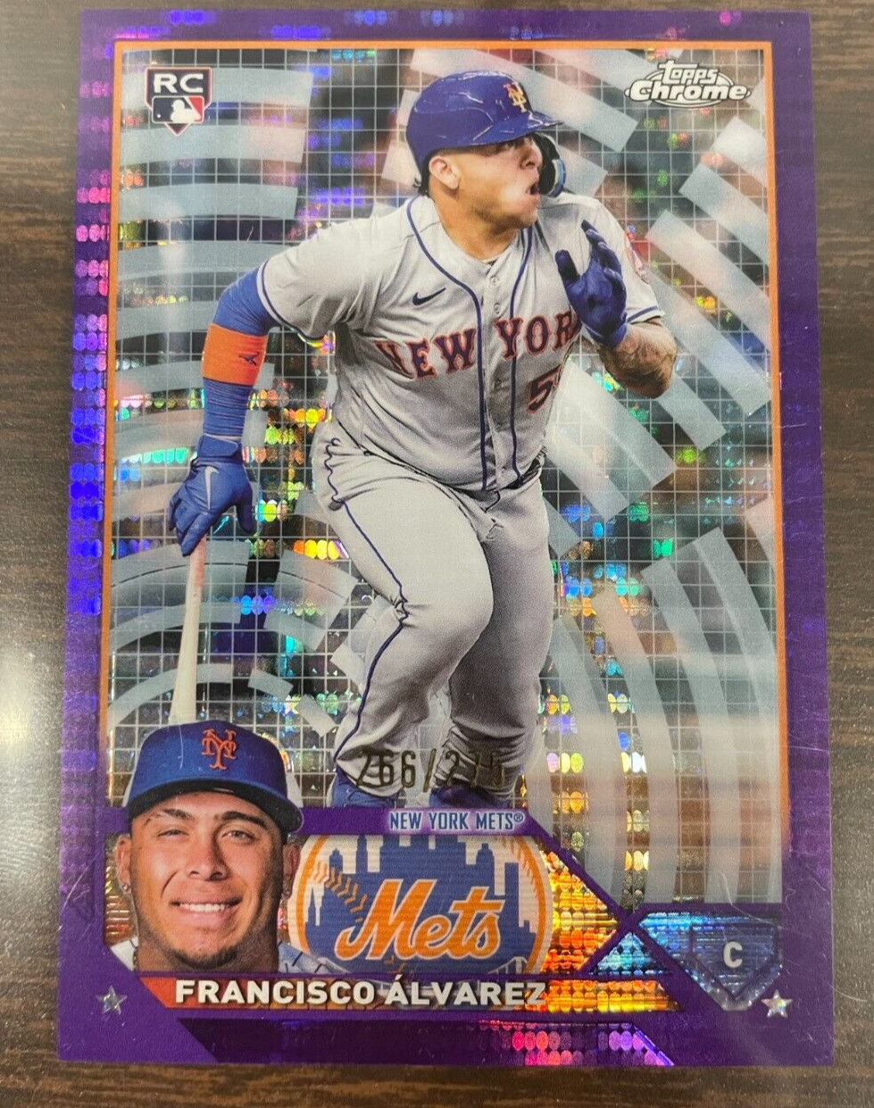 2023 Topps Chrome Francisco Alvarez RC Purple Refractor /250 #203
