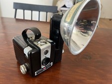 Vintage Kodak Brownie Hawkeye Camera Flash Model with Flash Attachment