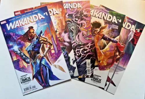 WAKANDA #1 2 3 4 5 Full Series (Marvel, 2022) BLACK PANTHER KILLMONGER SHURI NM