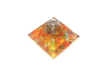 CHAKRA pocket PYRAMID Natural Stone EMF PROTECTION AURA ENERGY REIKI PYRAMID 