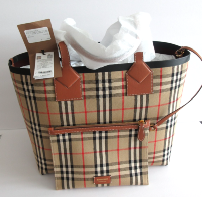 バッグ Burberry NEW BURBERRY London Medium Tote with detachable pouch 8066223 | eBay