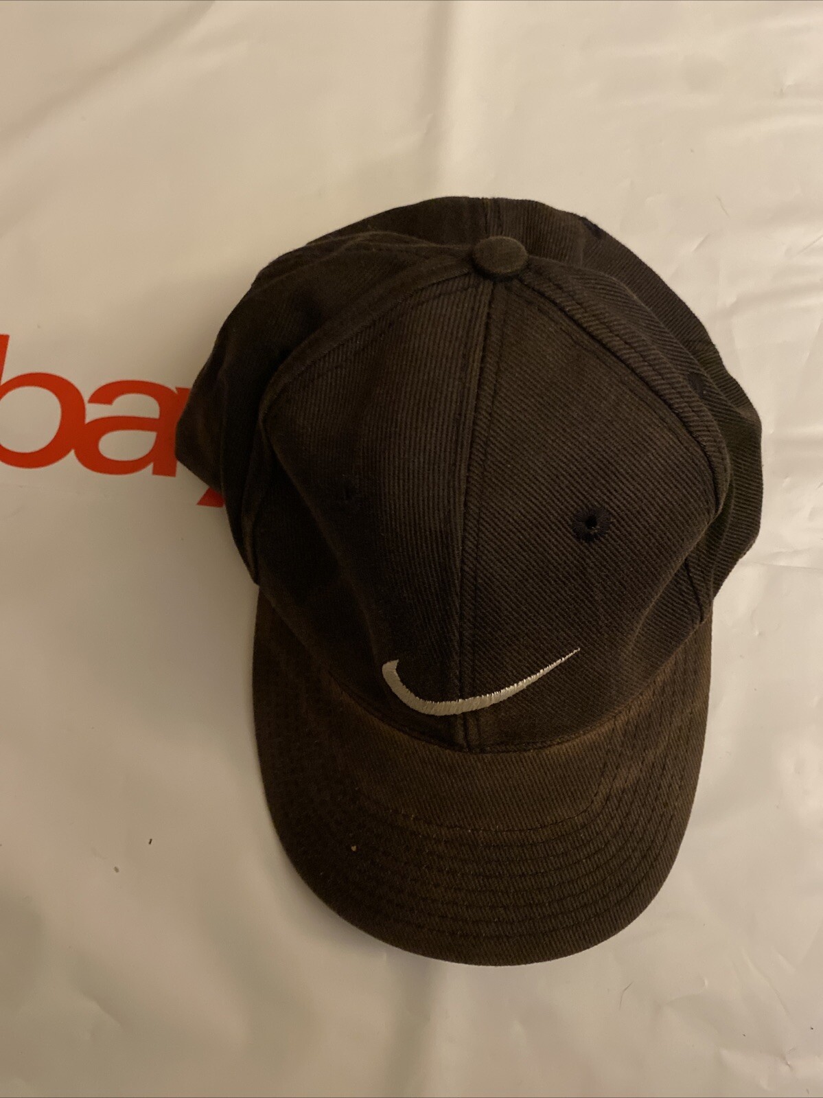 NIKE Unique Snapback Vintage Y2K Black Hat Cap Center Swoosh Adjustable Cotton