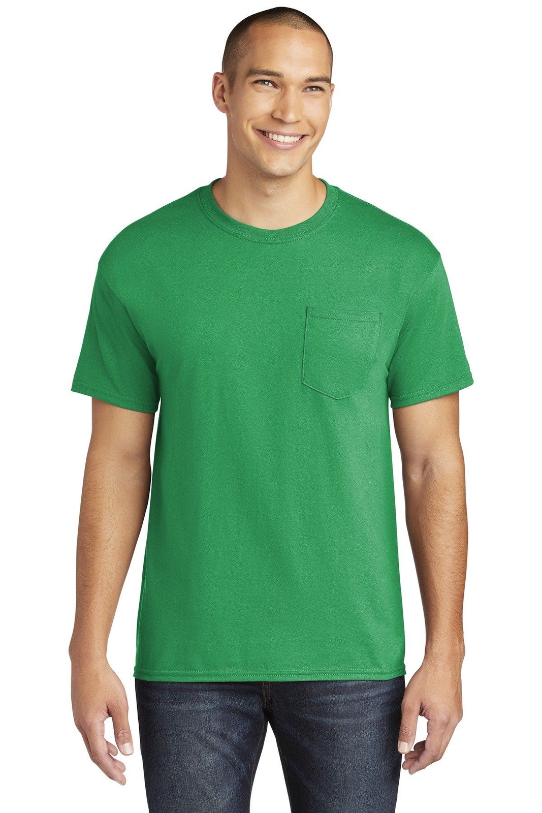 Gildan Men's Heavy Cotton T-Shirt - Basic Crewneck Tee In Green