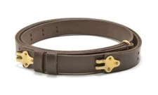M1907 MILITARY DARK LEATHER RIFLE SLING BRASS HARDWARE M1GARAND SPRINGFIELD