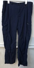 Columbia PFG Nylon Cargo Pants Mens Navy Blue Lightweight Hiking Outdoor 38W 32L
