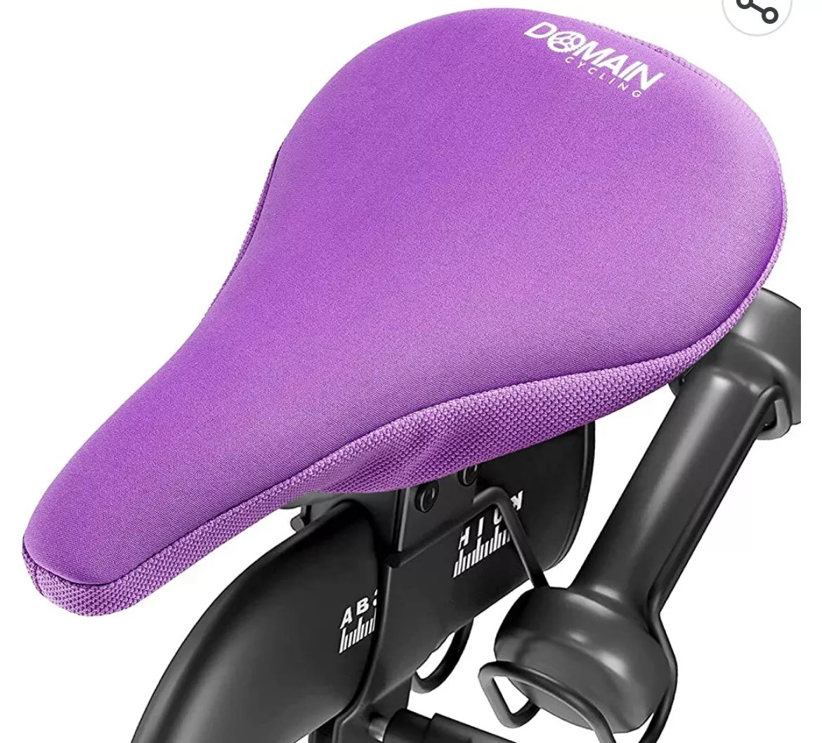 Domain Cycling Bicycle Gel Seat Cover Purple 10 1 2 X 7 x 3 4