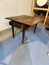 Rustic Solid Wood Drop-Leaf Table / Console / Dining Table | Farmhouse | Vintage