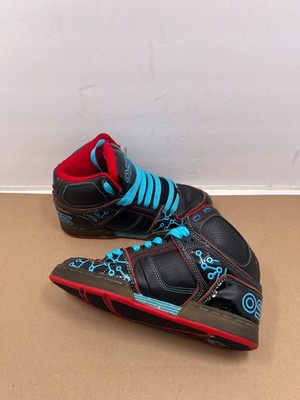 Osiris NYC 83 Tron Edition Sneakers Black Blue High Top Skate Shoes Mens Sz 7.5