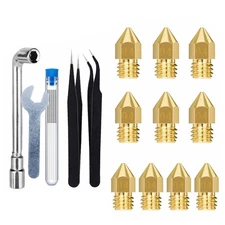 Brass Stainless Steel Printer Nozzles Nozzle Cleaning Needles Accessories Kit
