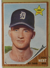 1962 Topps #299 Don Wert Rookie Baseball Card. rookie card picture