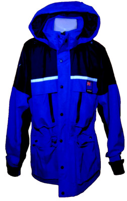 ONYX MENS BLUE BLACK NYLON THICKEN JACKET WITH HOOD NEW ZEALAND, COAT,PARKA~L