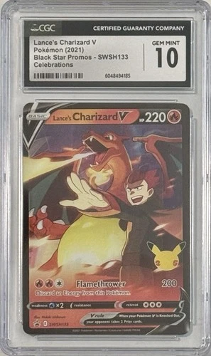 Pokémon Lance's Charizard V SWSH133 Sword & Shield Promo Holo 2021 CGC 10