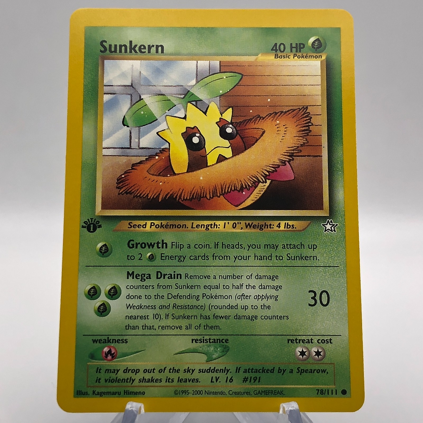 Pokemon Sunkern 78/111 - NM - 1st Edition Neo Genesis 2000 - Common