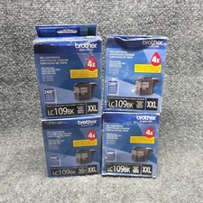 4X Genuine BROTHER LC109BK XXL Black Extra High Yield Ink Cartridges Exp 06/17