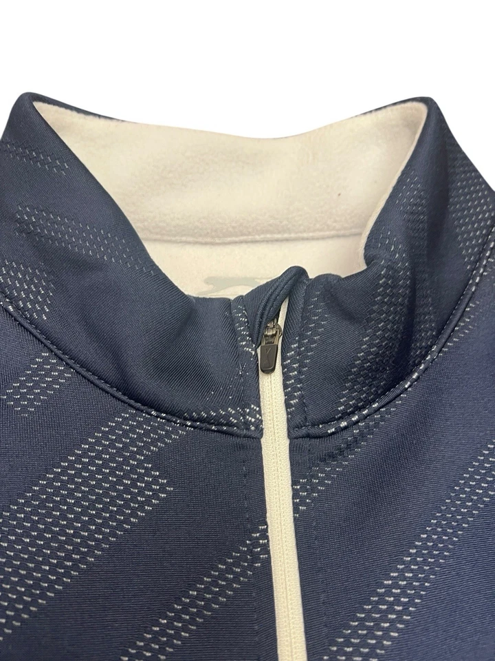 Slazenger Sleeveless Quarter Zip Golf Vest Navy Fleece Lined Men’s Medium - Image 2 of 4