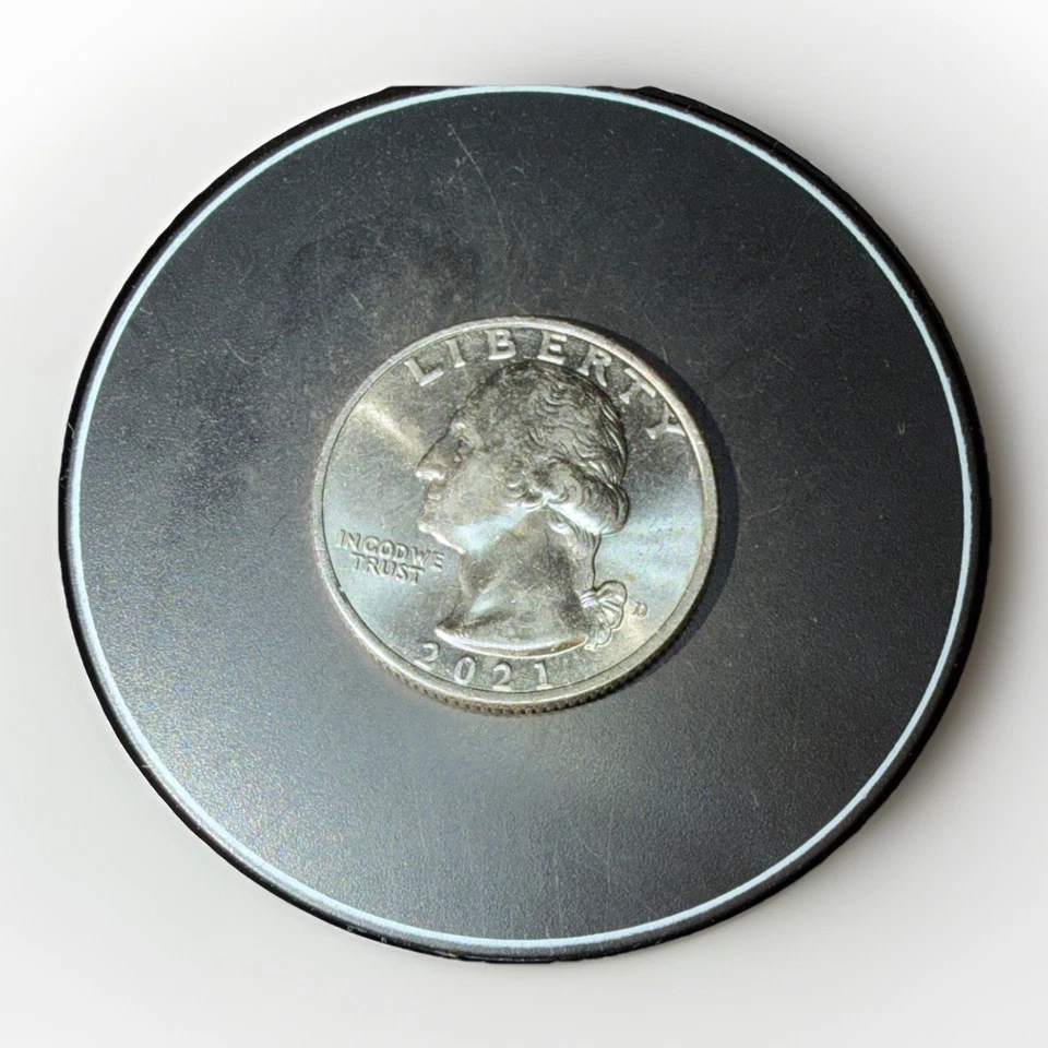 2021-D Crossing The Delaware 25C con varios errores raros “EN COD CONFIAMOS” DD Foto 4 de 4