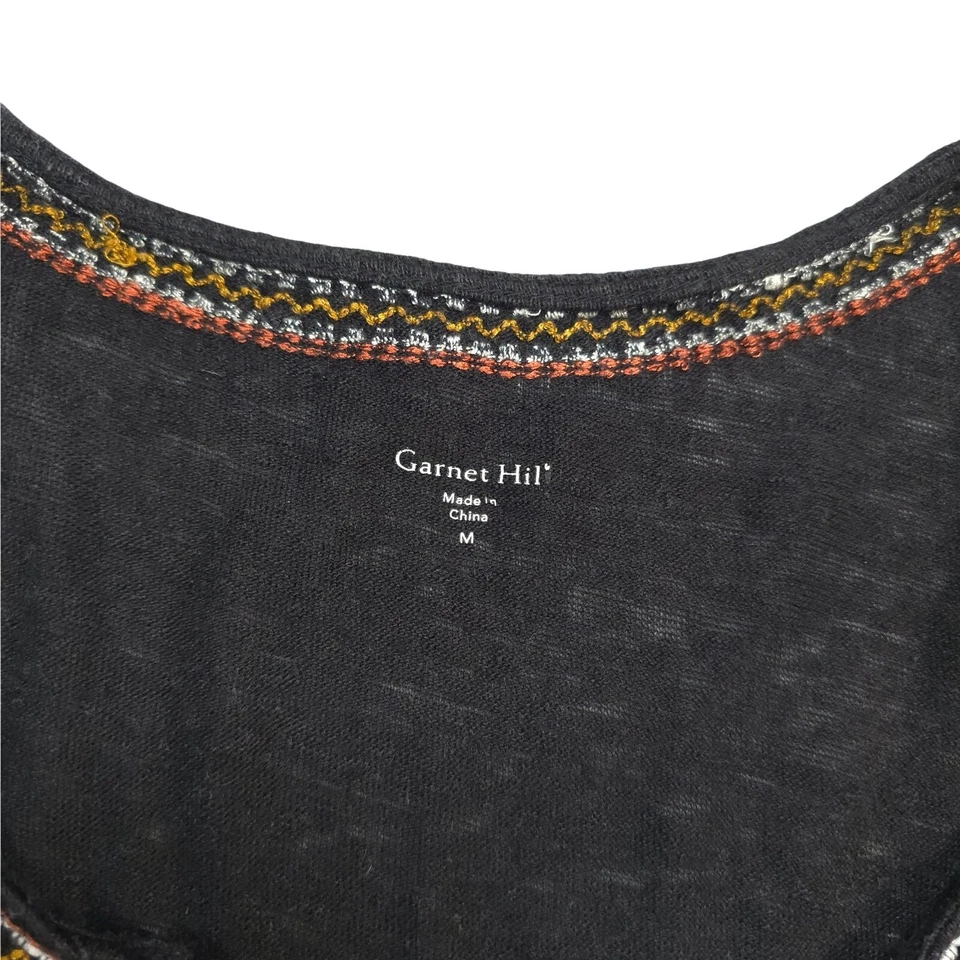 Платье миди Garnet Hill легкое женское Airy размер M органическое льняное с вышивкой - Изображение 3 из 4