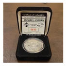 The Highland Mint Michael Jordan 1 Troy Oz .999 Fine Silver Round w/ COA