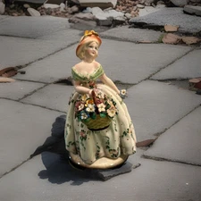 Vintage Italian Girl In A Floral Dress