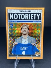 2025 Panini Mosaic - Notoriety Jaxson Dart #11 Orange Fluorescent Mosaic Prizm.