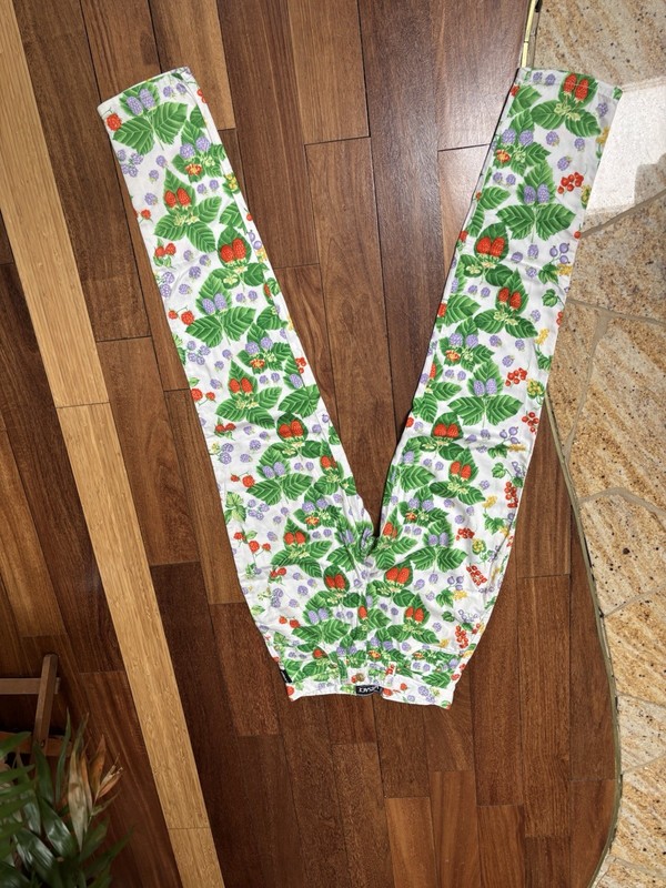 Vintage Couture Versace 28/42 Pants Soft Cotton Leaves & Berries & Fruit