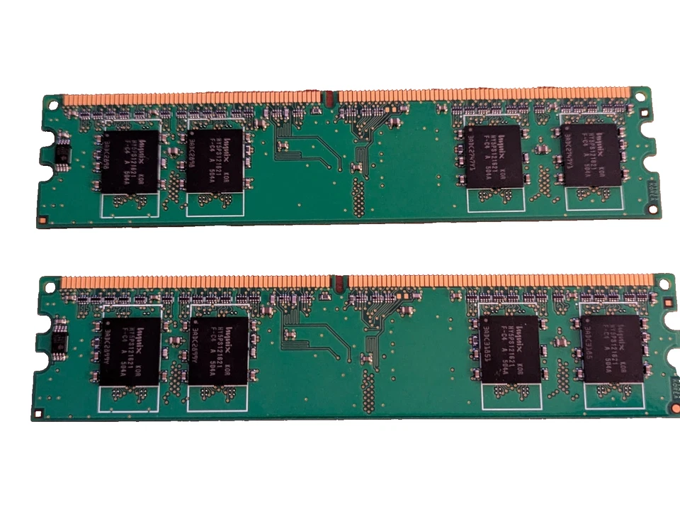 Lot of 2 Hynix 256MB DDR2-533 PC2-4200U Desktop RAM Sticks – HYMP532U646-C4 - Image 3 of 3
