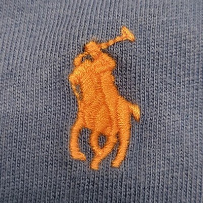 POLO RALPH LAUREN kidsロングシャツ Polo Ralph Lauren Kids Blue Long Sleeve T-Shirt Orange Logo XL 18