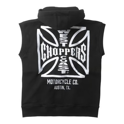WCC OG ATX Hoodie mit Reißverschluss ärmellos schwarz Gr. XL