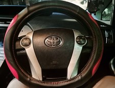 Leather Steering cover Fits Toyota Prius 2009-22, Prius Plus 10-20