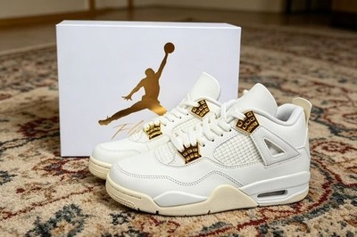 Size 5 - Air Jordan 4 Retro Metallic Gold W for sale online | eBay