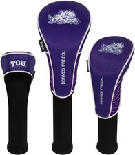 Team Effort Golf NCAA Set of 3 TCU Horned Frogs Headcover New