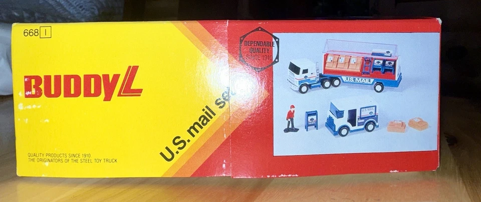 Vintage 1981 Rare Buddy L Pressed Steel US Mail Set #668 Brand New - Image 3 of 4