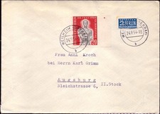 Berlin Brief - WEILHEIM - Augsburg - 24.9.54 - Mi.119 -10.JT Attentat auf Hitler