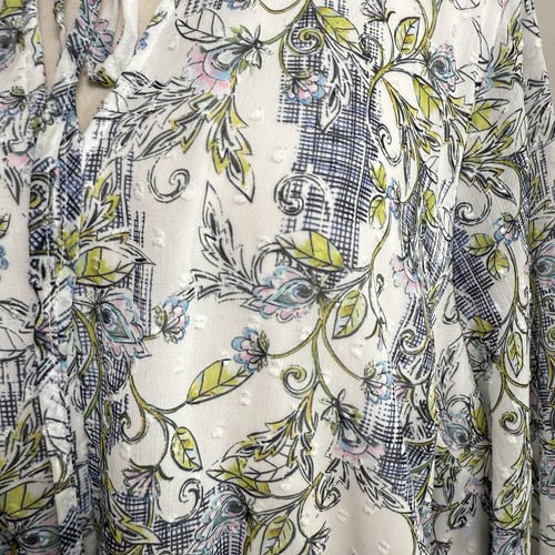 Torrid Mini Clip Dot Front Keyhole Dress White Long Sleeve Size 3X - 第 10/10 張圖片